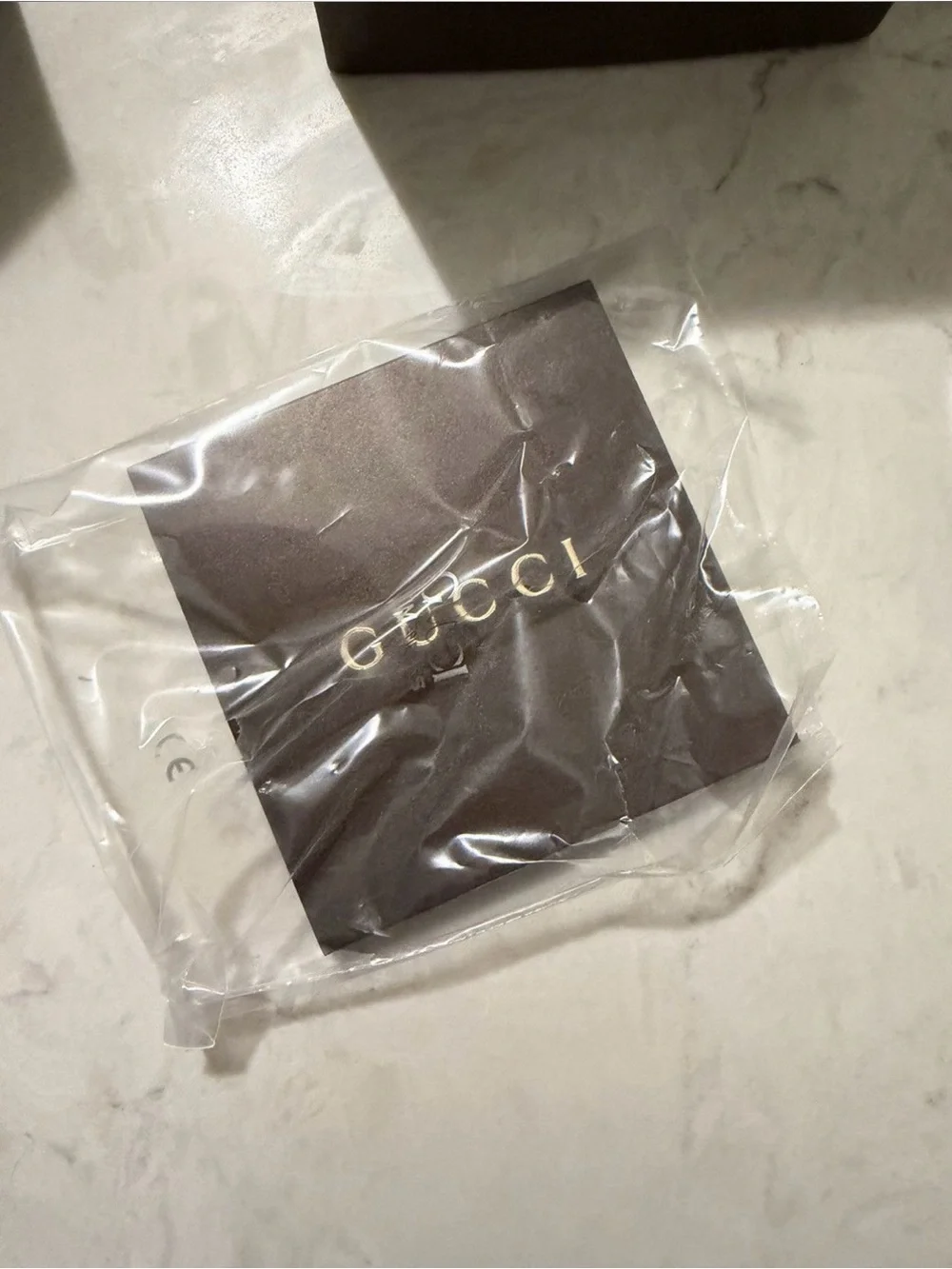 Gucci Brown Box with Gold Logo and Brown Tag